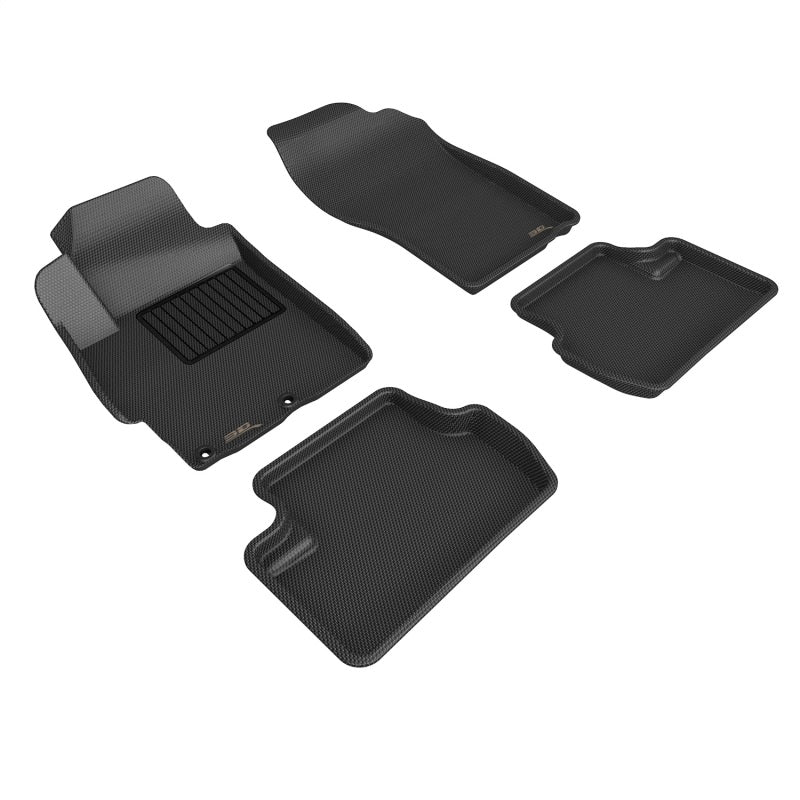 3D Maxpider 08-15 Mitsubishi Lancer Evolution X Kagu 1st 2nd Row - Floor Mat Set (Black) - Striker Modified