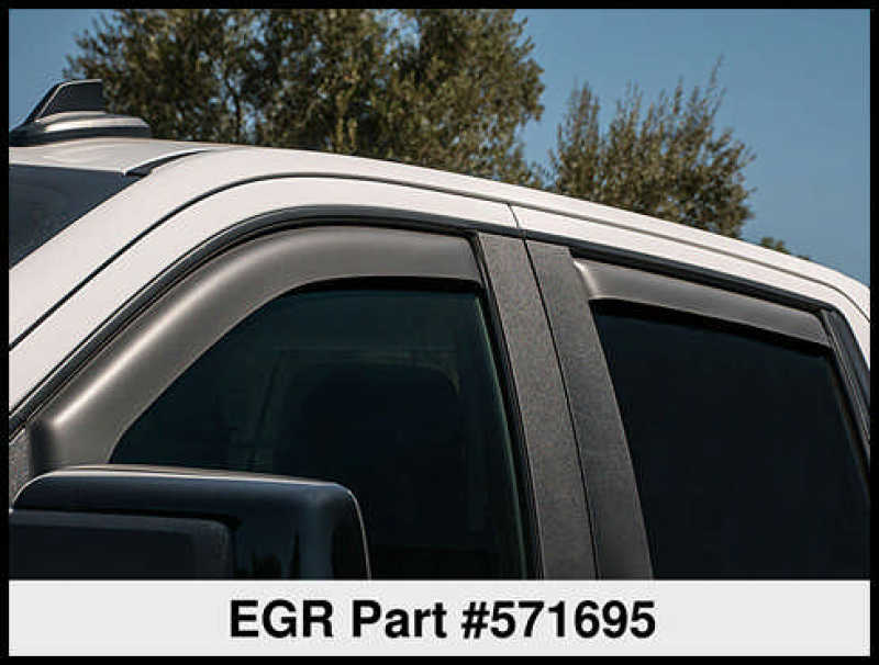 EGR 2019 Chevy 1500 Crew Cab In-Channel Window Visors - Matte - Striker Modified