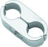 BikeMaster 2 Lines Cable Clamp - Silver