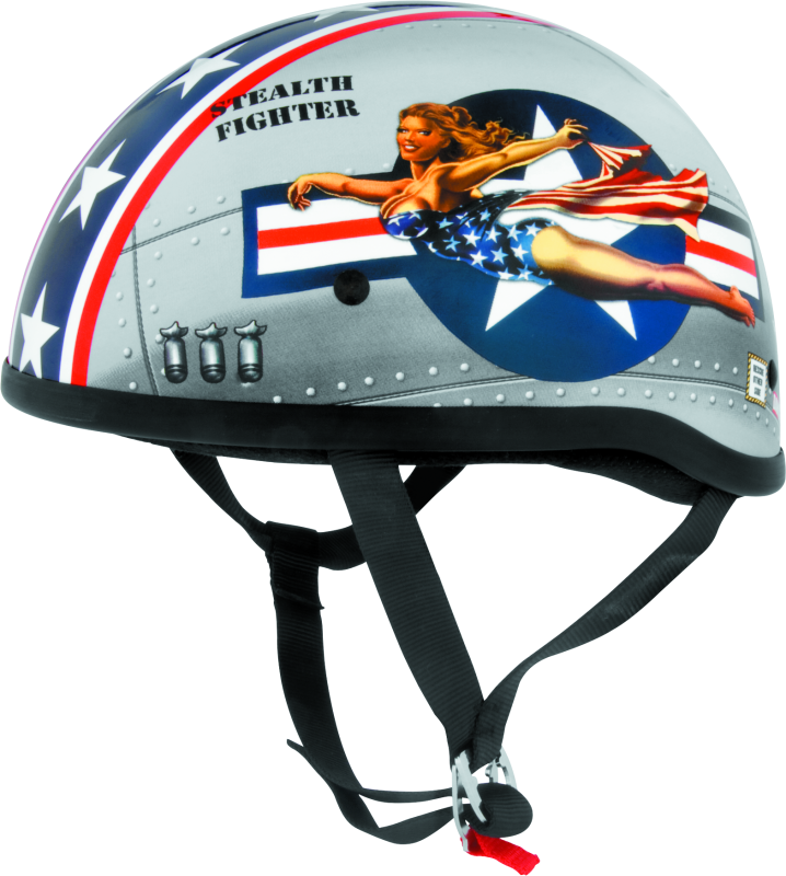 Skid Lids Bomber Pinup Original Helmet - XL - Striker Modified