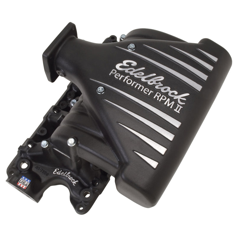 Edelbrock Intake Manifold Ford Mustang 5 0L Performer RPM II Manifold Black Finish - Striker Modified