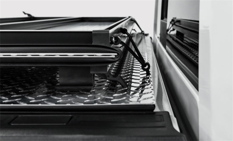 Access LOMAX Tri-Fold Cover Black Urethane Finish 16-20 Toyota Tacoma - 5ft Bed (w/o OEM Hard Cover) - Striker Modified