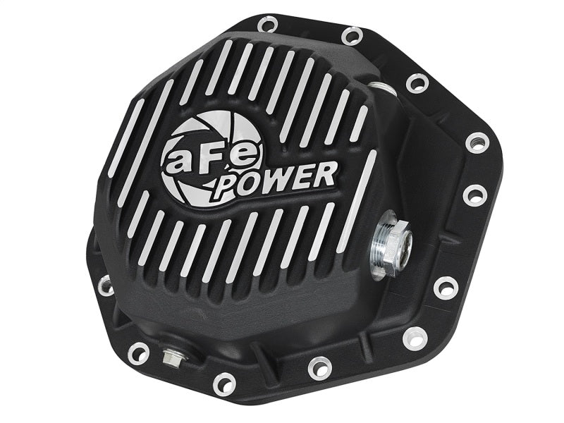 aFe Power Pro Ser Rear Diff Cover Black w/Mach Fins 2017 Ford Diesel Trucks V8-6.7L(td) Dana M275-14 - Striker Modified