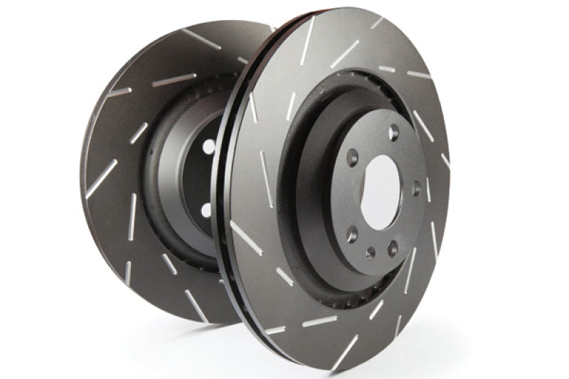 EBC 2015+ Ford Mustang (6th Gen) 2.3L Turbo (Performance Package) USR Slotted Rear Rotors - Striker Modified