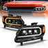 ANZO 15-22 Chevy Colorado Blk Housing Full LED DRL Projector Headlight w/ Sequential Light Bar - Striker Modified