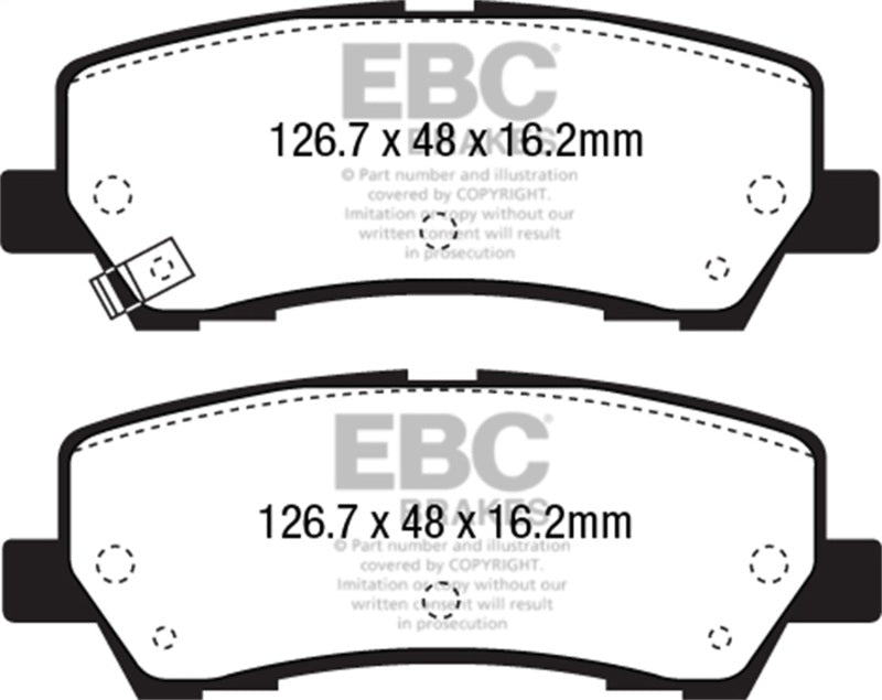 EBC 15+ Ford Mustang 2.3 Turbo Performance Pkg Yellowstuff Rear Brake Pads