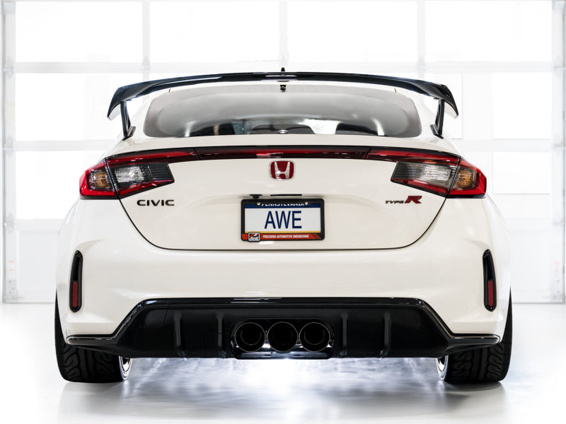AWE Tuning 2023 Honda Civic Type R FL5 Touring Edition Exhaust w/ Triple Diamond Black Tips - Striker Modified