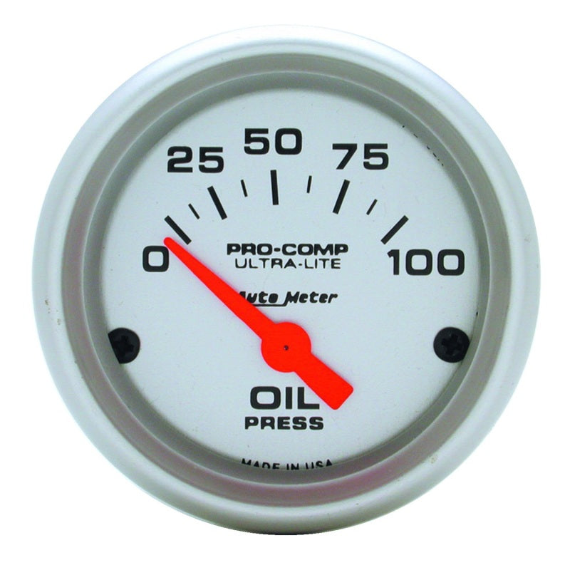 Autometer Ultra-Lite 52mm 0-100 PSI Electronic Oil Pressure Gauge - Striker Modified