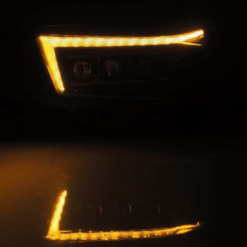 AlphaRex 10-13 Toyota 4Runner NOVA LED Projector Headlights Plank Style Black w/Seq Signal/DRL - Striker Modified