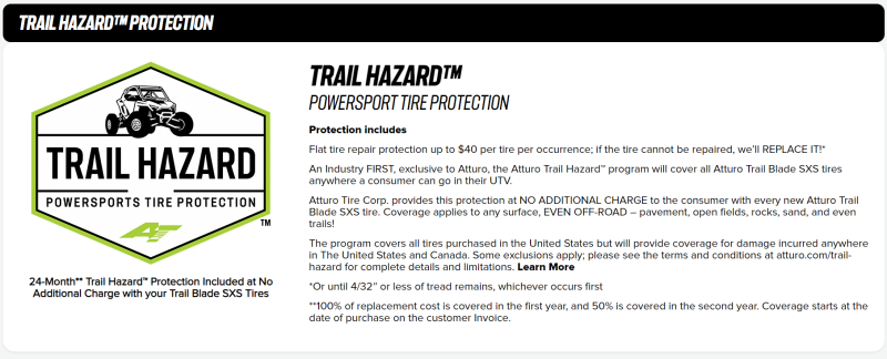 Atturo Trail Blade X/T SxS Tire - 33X10R15 80N - Striker Modified
