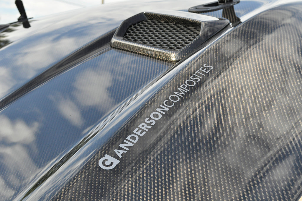 2018 - 2021 Ford Mustang Type-OE Double Sided Carbon Fiber Hood