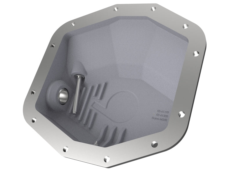 aFe POWER 21-22 Ram 1500 TRX Hemi V8 6.2L (sc) PRO Series Rear Differential Cover Black w/ Machined - Striker Modified