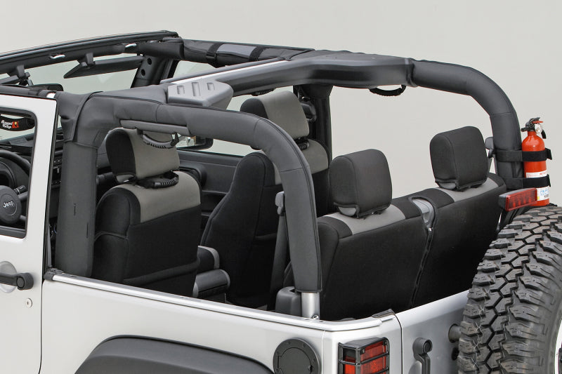 Rugged Ridge Roll Bar Cover Black Vinyl 07-18 Jeep Wrangler JK - Striker Modified