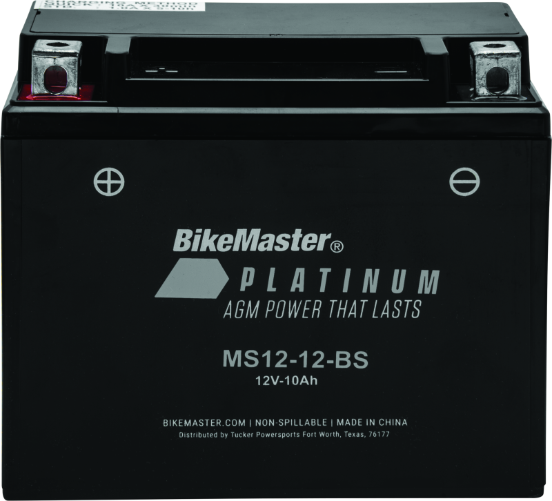 BikeMaster AGM Battery - MS12-12-BS - Striker Modified