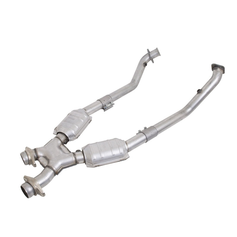 BBK 99-04 Mustang 4.6 GT / Cobra High Flow X Pipe With Catalytic Converters - 2-1/2 - Striker Modified