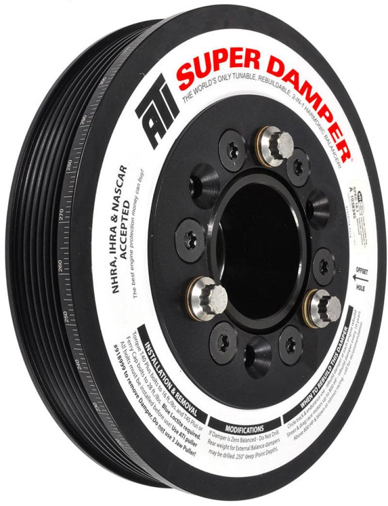 ATI Damper - 7.48in - Alum LW - 6/4 Grv - LSA - 09-15 Cadillac CTS-V (Excl SC Pulley) - Striker Modified