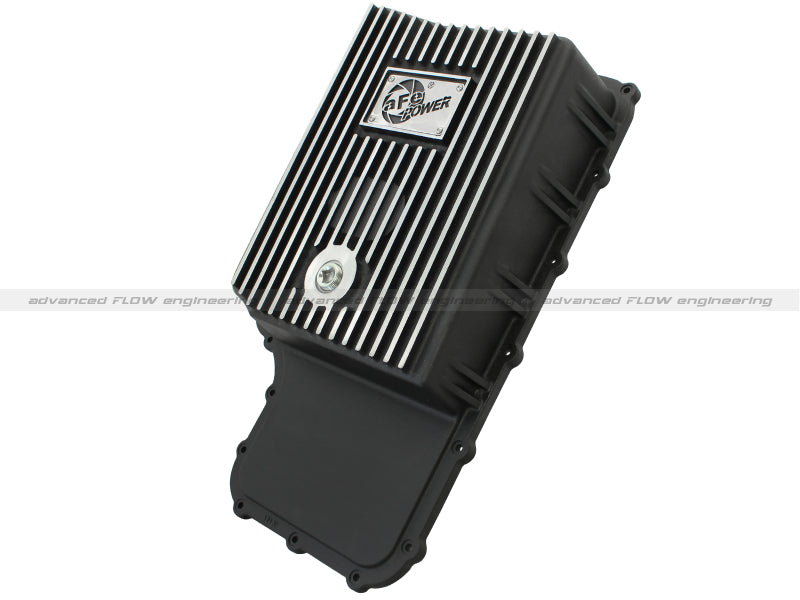 aFe Power Transmission Pan Black Machined 11-14 Ford 6R140 Trucks V8 6.7L (td) - Striker Modified