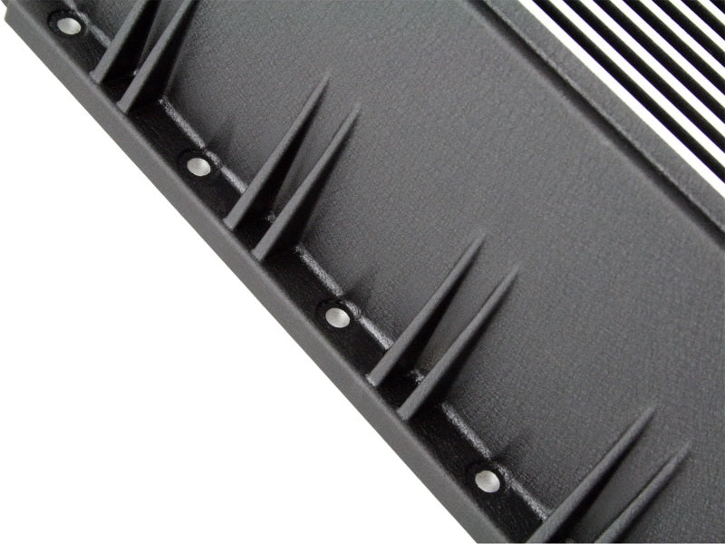 afe Transmission Pan (Black); Ford Diesel Trucks 03-10 V8-6.0/6.4L (td) - Striker Modified