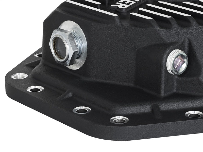 aFe Power Pro Ser Rear Diff Cover Black w/Mach Fins 2017 Ford Diesel Trucks V8-6.7L(td) Dana M275-14 - Striker Modified
