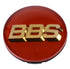BBS Center Cap - 70mm Red w/ Gold 3D Logo (4-tab) - Striker Modified