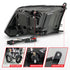 ANZO 09-18 Dodge Ram 1500/2500/3500 LED Plank Style Headlights Switchback + Sequential - Matte Black - Striker Modified
