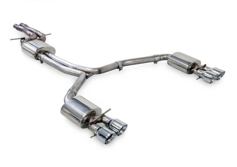 AWE Tuning Audi C7.5 A6 3.0T Touring Edition Exhaust - Quad Outlet Chrome Silver Tips - Striker Modified
