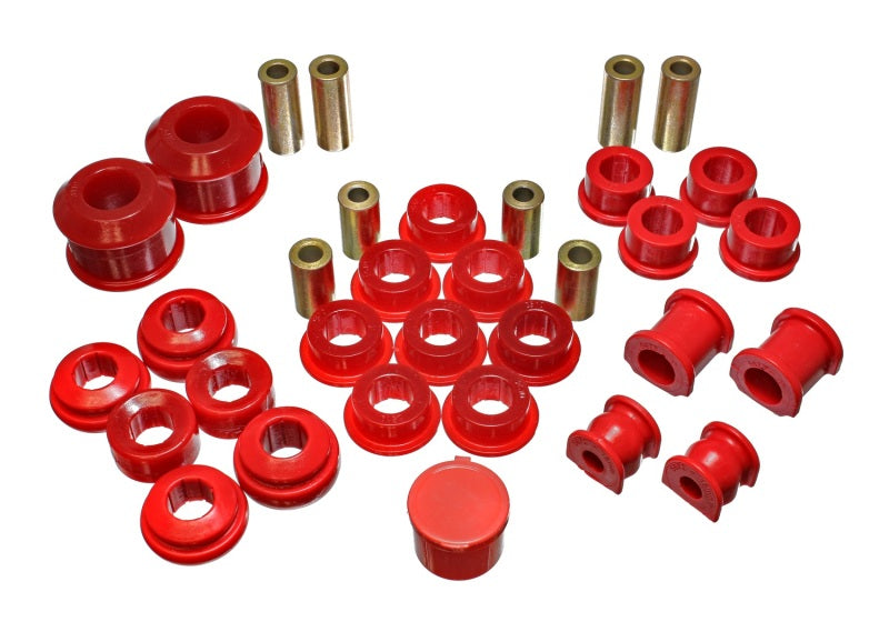 Energy Suspension 02-05 Honda Civic Si Red Hyper-Flex Master Bushing Set - Striker Modified