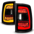 ANZO 09-18 Dodge Ram 1500 Sequential LED Taillights Smoke Black w/Switchback Amber Signal - Striker Modified