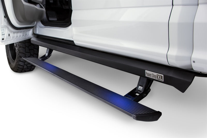AMP Research 2007-2013 Chevy Silverado 1500 Extended/Crew PowerStep XL - Black - Striker Modified