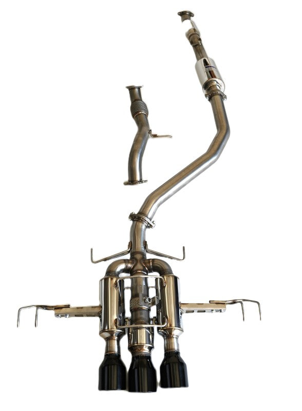 Invidia 22+ HONDA CIVIC TYPE-R FL5 R400 SINGLE LAYER BLACK TIP CAT-BACK (NON POLISH PIPE) - Striker Modified
