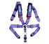 NRG SFI 16.1 5Pt 3 Inch Seat Belt Harness with Pads / Cam Lock - Purple - Striker Modified