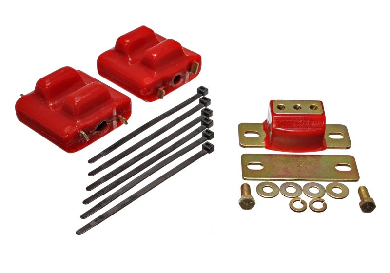 Energy Suspension 87-91 Suburban C10-C30 2WD Red Motor & Transmision Mounts-Zinc Finish - Striker Modified