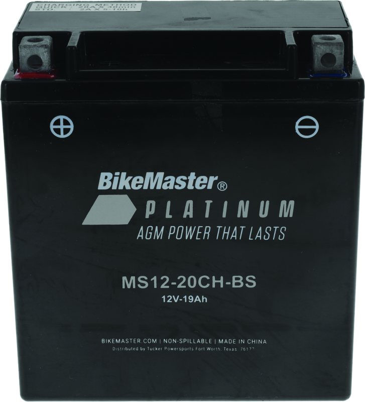 BikeMaster AGM Battery - MS12-20CH-BS - Striker Modified