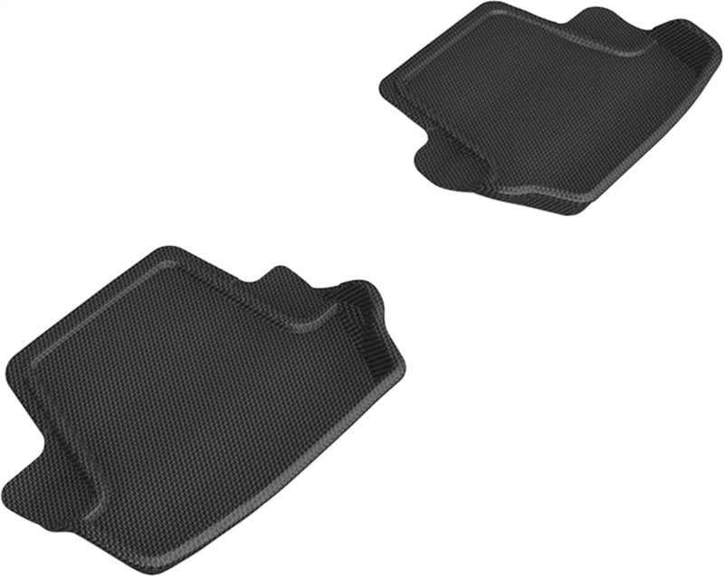 3D MAXpider 20-24 Porsche 911 Carrera/Convertible/S/4/4S (992) Kagu 2nd Row Floormat - Black - Striker Modified