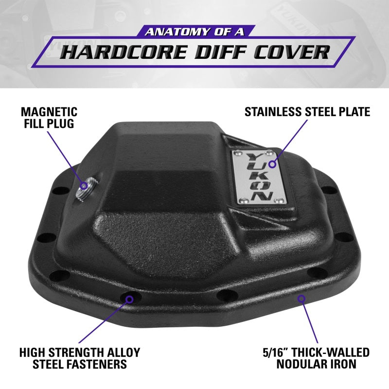 Yukon Gear Hardcore Rear Nodular Iron Cover for Jeep Wrangler JL Dana 44/220mm - Striker Modified