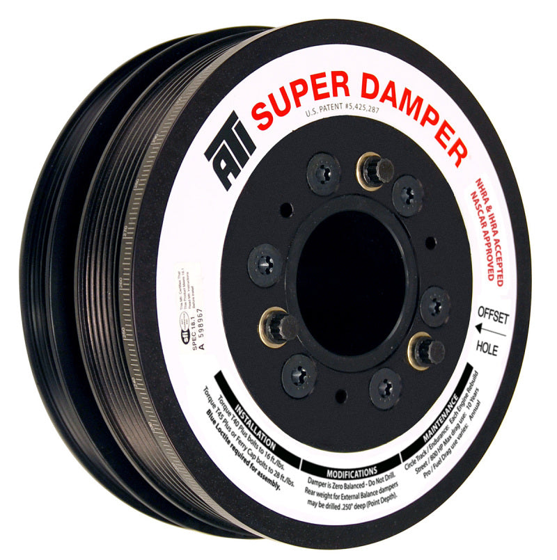 ATI Damper - 7.48in - Alum - 6/4 Grv - LS3 Camaro - 10-15 - Gen 3 Vortec Truck - LS - Striker Modified