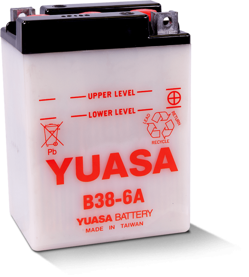 Yuasa B38-6A Conventional 6 Volt Battery - Striker Modified