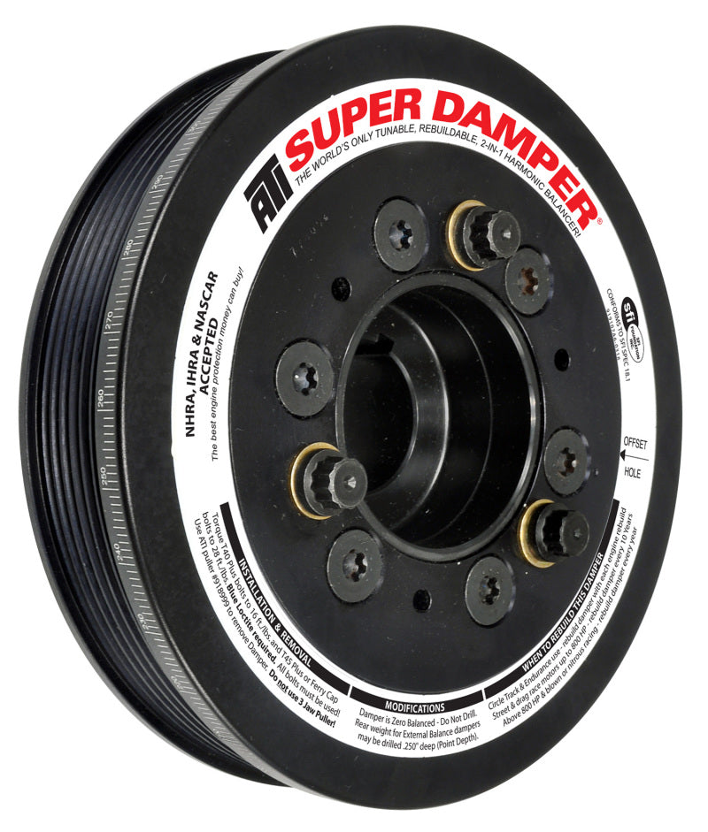 ATI Damper - 6.78in - Alum - 6 Grv - Toyota Supra - 94-98 - JZ80 - 15 Percent OD - Req gatK06077 - Striker Modified