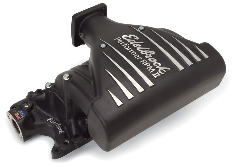 Edelbrock Intake Manifold Ford Mustang 5 0L Performer RPM II Manifold Black Finish - Striker Modified