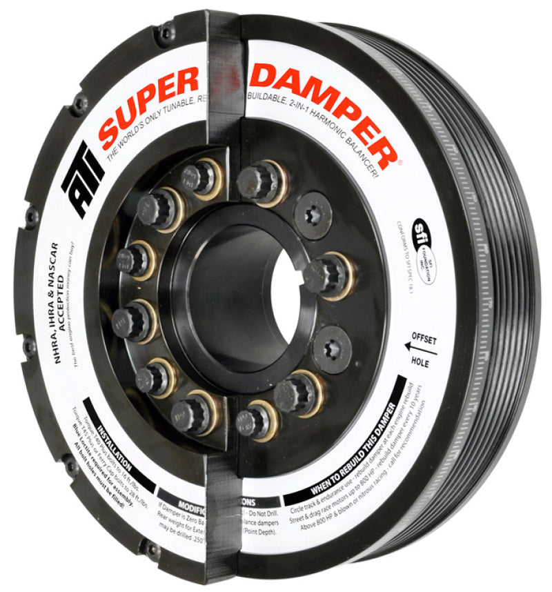 ATI Damper - 7.425in - Steel - 6 Grv - Duramax - 06-10 - LBZ & LMM - Ext Bal - 3 Ring - Diesel - Striker Modified