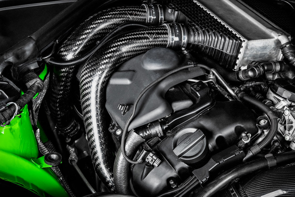 Eventuri BMW F8X M2C M3 M4 S55 Black Carbon Charge Pipe Set - Matte