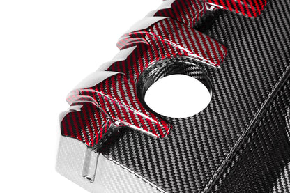 Eventuri Audi 8Y / 8V RS3 / 8S TTRS Black Carbon and Red Kevlar Engine Cover