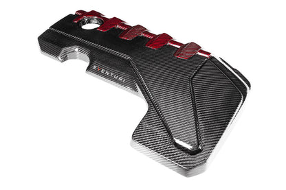 Eventuri Audi 8Y / 8V RS3 / 8S TTRS Black Carbon and Red Kevlar Engine Cover