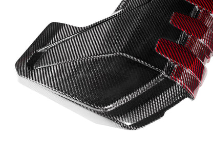 Eventuri Audi 8Y / 8V RS3 / 8S TTRS Black Carbon and Red Kevlar Engine Cover