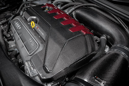 Eventuri Audi 8Y / 8V RS3 / 8S TTRS Black Carbon and Red Kevlar Engine Cover