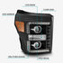 AlphaRex 11-16 Ford F-250 SD PRO-Series Projector Headlights Plank Style Design Black w/Seq Signal - Striker Modified