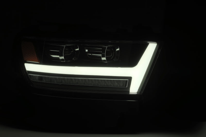 AlphaRex 19-20 Ram 1500HD PRO-Series Proj Headlight Plnk Style Blk w/Activ Light/Seq Signal/Plnk DRL - Striker Modified