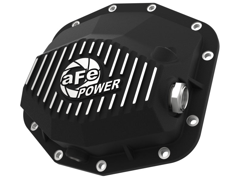 aFe POWER 21-22 Ram 1500 TRX Hemi V8 6.2L (sc) PRO Series Rear Differential Cover Black w/ Machined - Striker Modified