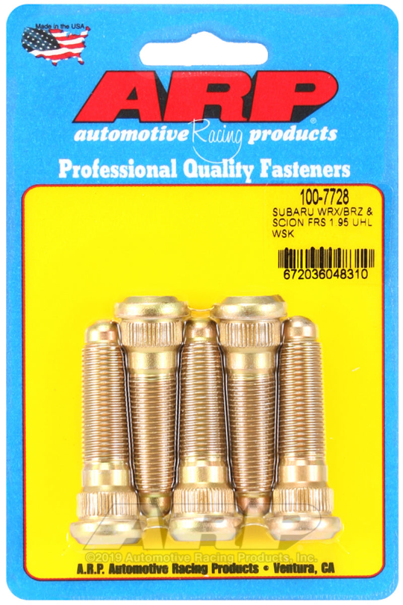 ARP Subaru WRX/BRZ & Scion FRS 1.95 UHL 12mm x 1.25 Wheel Stud Kit (5 Pack) - Striker Modified