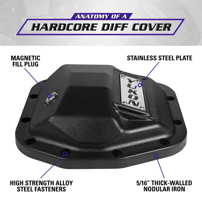 Yukon Gear Hardcore Front Nodular Iron Cover for Jeep Wrangler JL Dana 44/210mm - Striker Modified